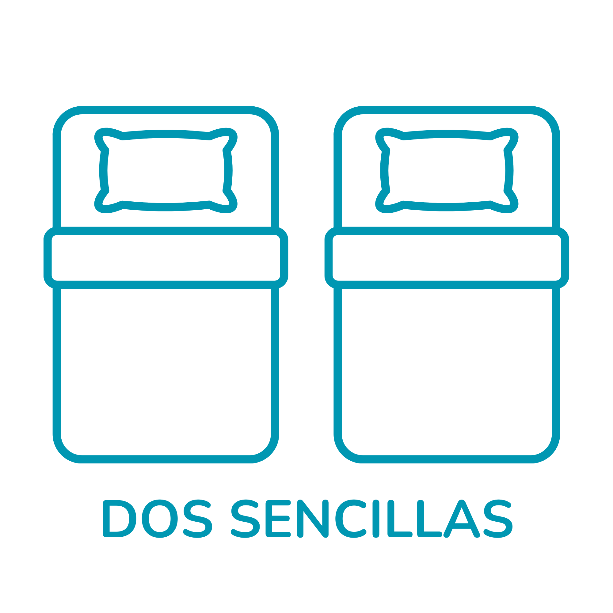 2 Camas sencillas